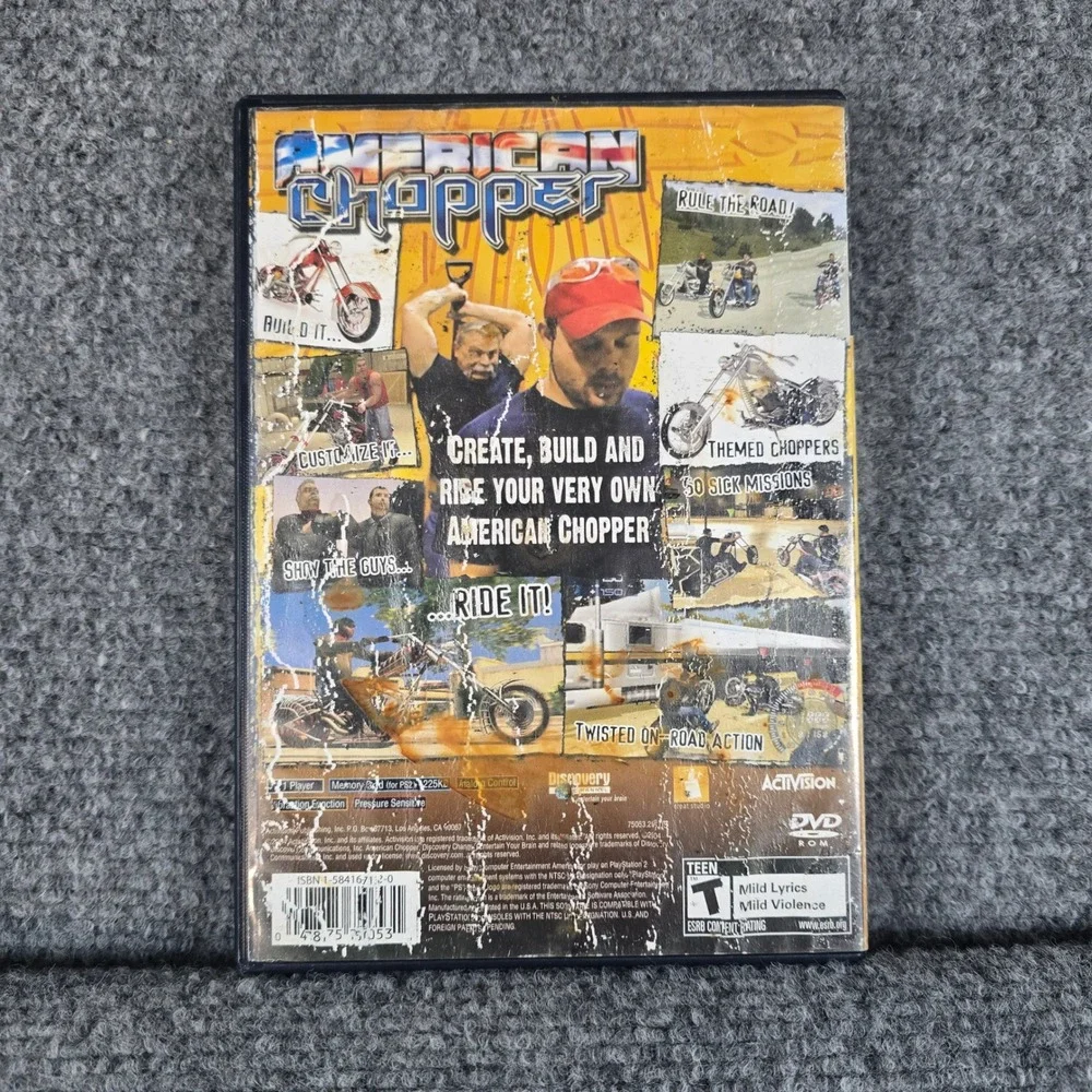 American Chopper Video Game for PlayStation‎ 2 PS2 Activision Teen Rated
